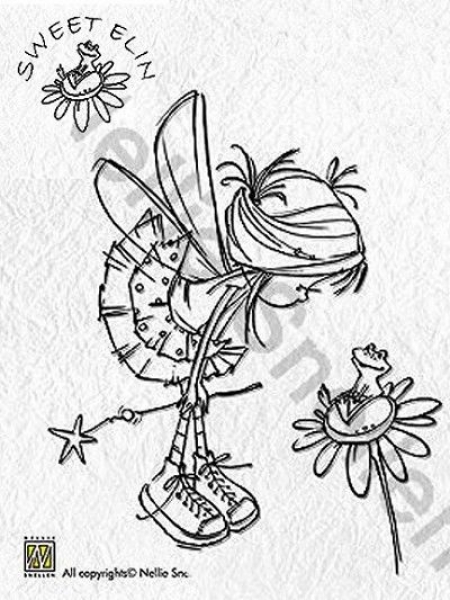 Clear Stamp Sweet Elin, Frosch auf Blume (frog on flower)